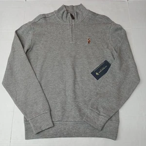 U.S. Polo Assn. Sweater Men's Size S Small Heather Gray Quarter-Zip Pullover - Picture 1 of 8