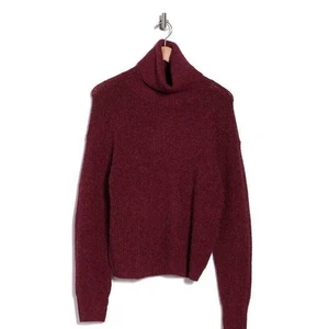 Abound Women's Thermal Long Sleeve Turtleneck Sweater In Red Pomegranate XSmall - Picture 1 of 6