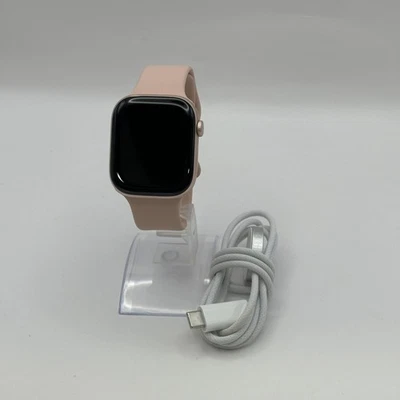 Apple Watch (Series 10) 46mm Rose Gold Aluminum w/ Pink Sport (GPS) - Very Good - Image 1 of 4