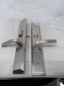 Türdrücker Garnitur Nickel gebürstet Schließmechanismus Beschlag - Bild 1 von 5