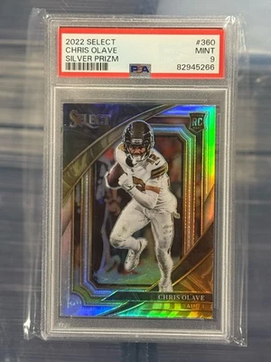 2022 Panini Select Suite Level Chris Olave #360 Silver Prizm (RC) PSA 9 - Image 1 of 2