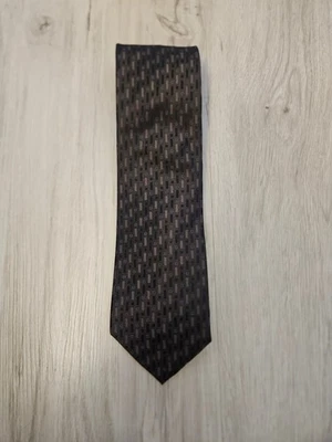 Corbata J. Ferrar negra marrón 100 % seda Foto 1 de 3