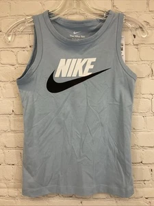 Nike FV5325-440 Kid's Sleeveless Cotton Tank Top Light Blue XS Extra Small - Picture 1 of 11