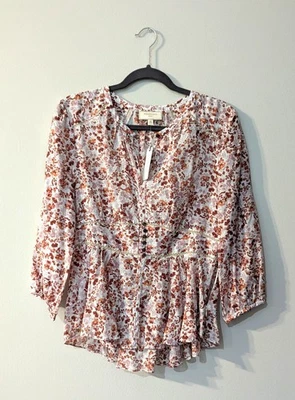 NWT Moulinette Soeurs for Anthropologie Women's Floral Blouse. Size 12 - Image 1 of 3