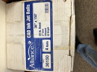 Premium Bond Paper 4 Rolls 36 x150 CAD Plotter Wide Format Printing High Quality - Image 1 of 2