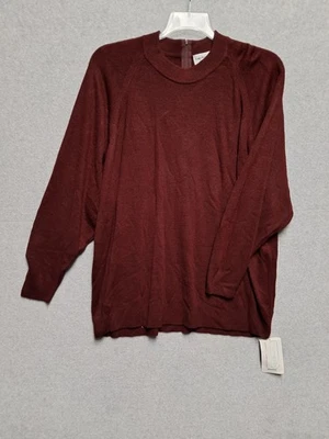 Suéter de Vino Hampshire Studio 24W Nuevo con Etiquetas Hecho en EE. UU. Acogedor Core Boho Cápsula de Otoño Foto 1 de 4