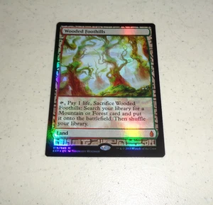 ~1x Wooded Foothills Full-Art FOIL x1 ~NM~ Battle for Zendikar Expedition MTG~ - Picture 1 of 1