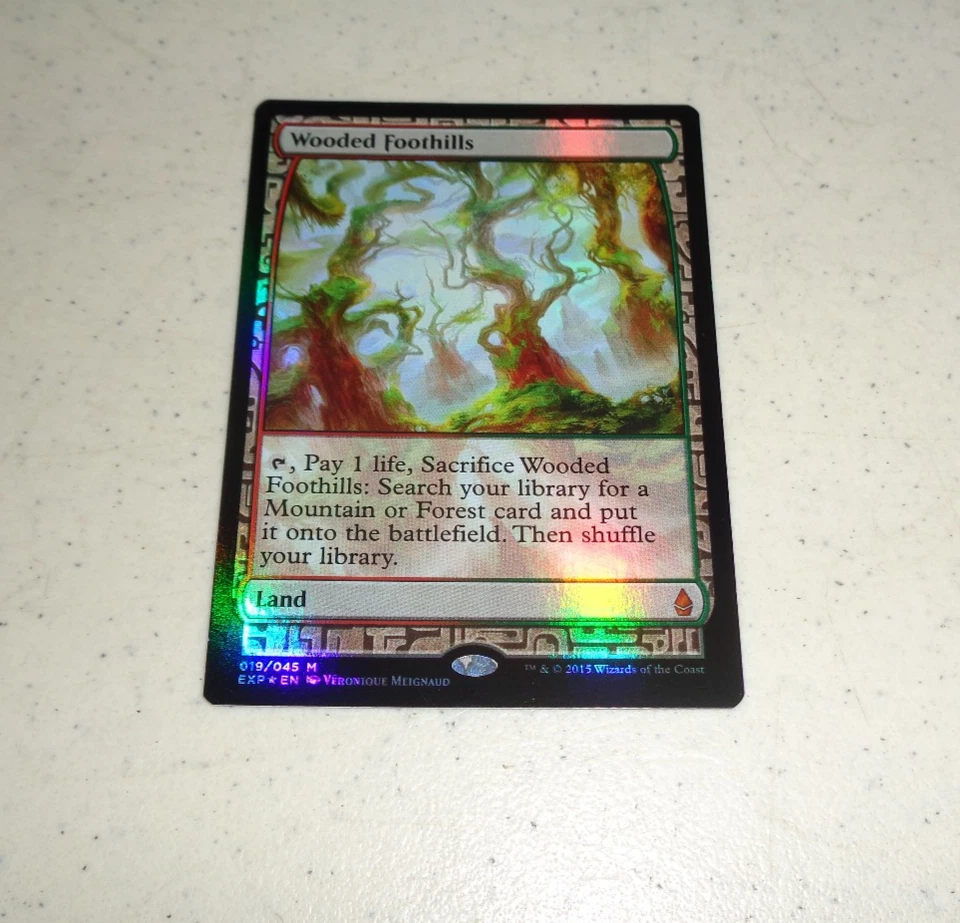~1x Wooded Foothills Full-Art FOIL x1 ~NM~ Battle for Zendikar Expedition MTG~ - Image 1 of 1
