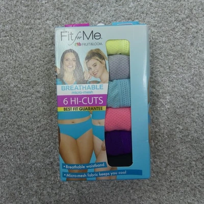 Ropa interior Fruit Of The Loom para mujer 12 4X cortes altos micro malla apta para mí 6 pares Foto 1 de 4