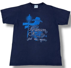 Vintage 90s Branson Missouri Feel The Music Tshirt Mens XL USA Blue Rock Retro - Picture 1 of 4