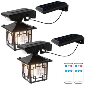 2 Stück Solarleuchte Solarlampe mit Bewegungsmelder LED Außen Fluter Strahler - Bild 1 von 8