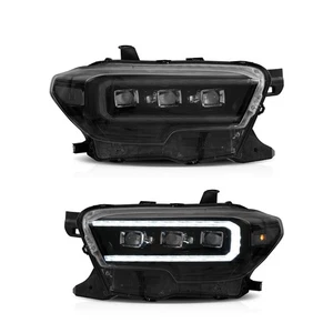 Faros LED con animación para Toyota Tacoma 2016-2023 conjunto de proyector NEGRO - Imagen 1 de 17