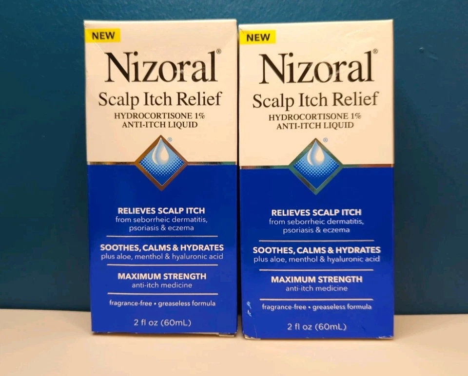 Nizoral Scalp Itch Relief Anti-Itch Liquid Soothes Calms & Hydrates 2oz Exp 3/27