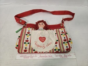 60s Raggedy Ann Patchwork Purse Official Knickerbocker Shoulder Bag FREE SHIP - Picture 1 of 10