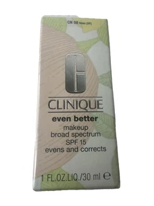 Clinique Even Better Makeup SPF 15 - CN 08 Linen - 1 fl oz / 30 ml -New With Box - Picture 1 of 2