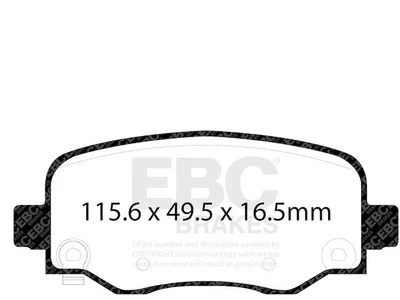 For 2014-2023 Jeep Cherokee Brake Pad Set Rear EBC 53878XKZF 2015 2016 2017 2018 - Imagem 1 de 4