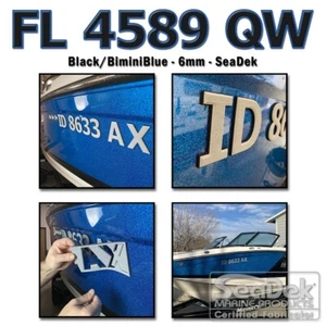 SeaDek Set Numeri di Immatricolazione Barca Rialzati 3" | Installazione Peel & Stick - B/BB - Foto 1 di 8