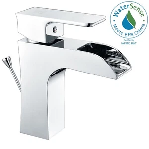 Grifo de baño de arco bajo monomando serie Forza en cromo pulido - Imagen 1 de 4