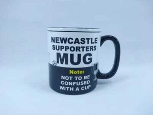 Red Cards by Carlton Cards NEWCASTLE SUPPORTER Black & White Mug - Picture 1 of 6