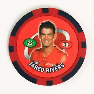 AFL 2008 Topps Poker Chipz Melbourne Jared Rivers Football Sport AFL-CPS-052 - Picture 1 of 8