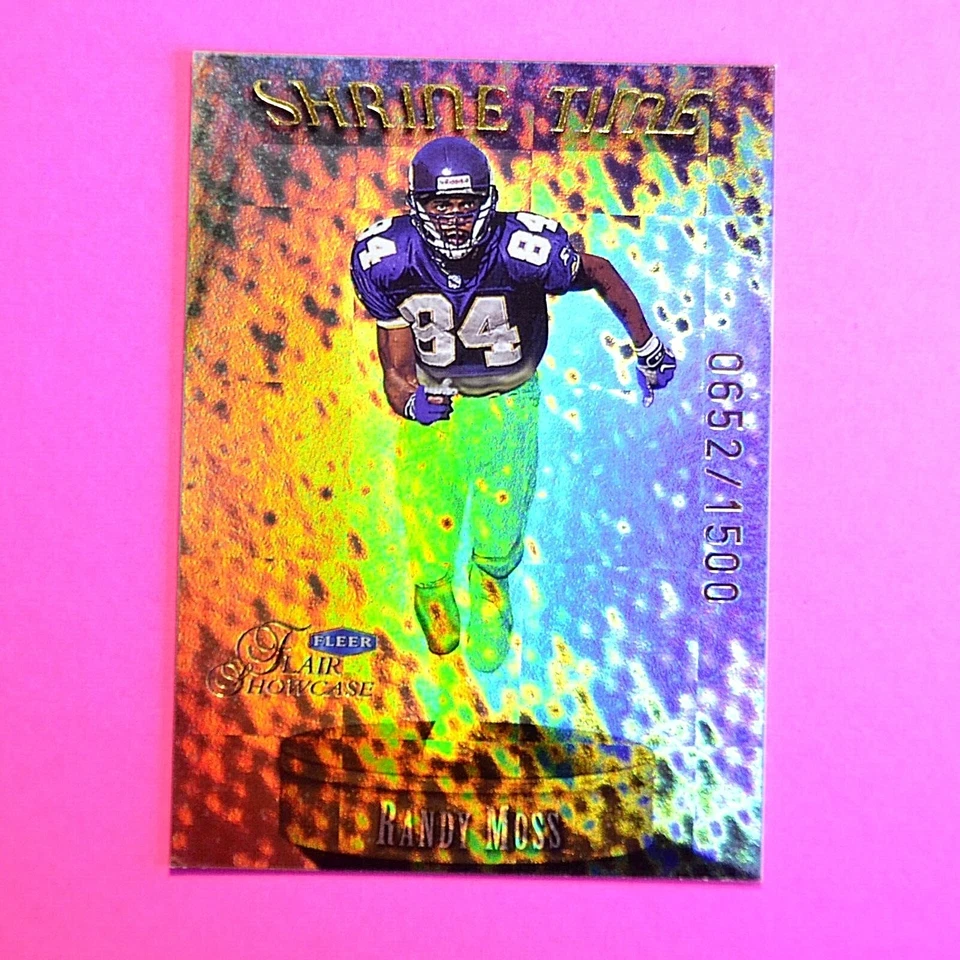 1999 Fleer Flair Showcase Randy Moss - Shrine Time #d/1500 Vikings Rare 2nd year - Image 1 of 1