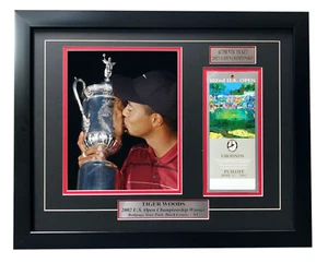 Tiger Woods Framed Authentic 2002 U.S. Open Ticket Collage COA Golf US PGA - Picture 1 of 4