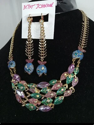 Juego de collar de huesos de pez Betsey Johnson Foto 1 de 2