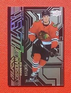 57/499 Lukas Reichel 2022-23 Upper Deck UD SPX Black Obsidian Rookies Blackhawks - Picture 1 of 2