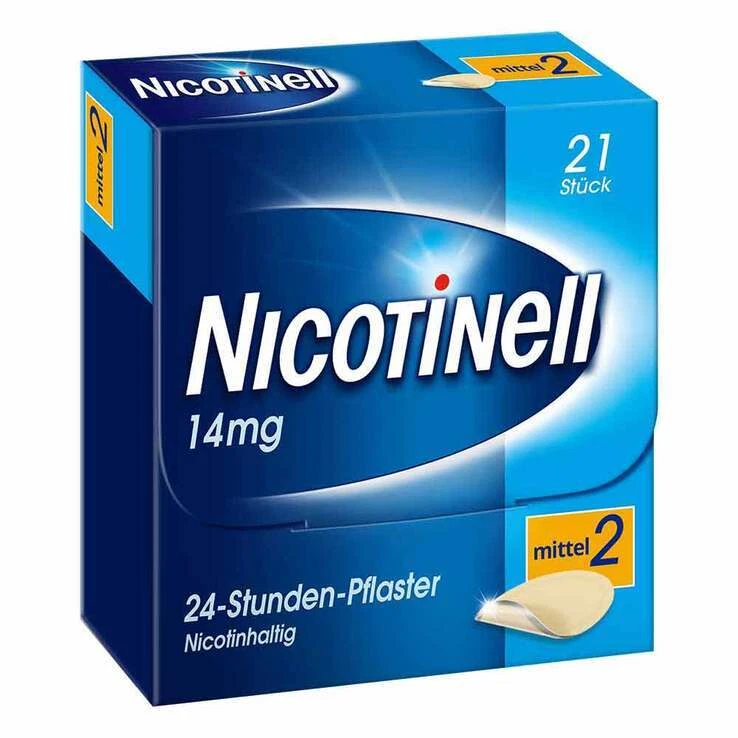 NICOTINELL 14 mg / 24-Stunden- Nikotinpflaster, Pflasterstärke Mittel (2) · 21 S - Bild 1 von 1