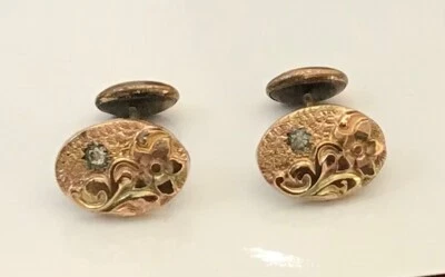 Victorian Gold-Plated Cuff Links - Image 1 of 3
