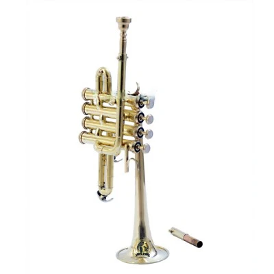 Trompeta SONIDO SAGA Piccolo Bb Pitch con boquilla incluida y estuche de transporte (oro) Foto 1 de 3