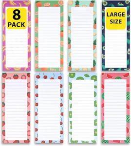 8 Large Magnetic Notepads – Big Notepads for Grocery List, Shopping List, To-Do - Picture 1 of 12