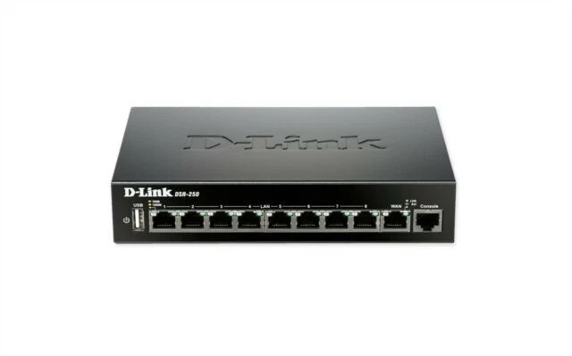 D-Link DSR-250 8-Port Gigabit VPN Router