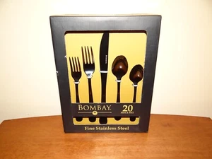 Bombay 20 Pc Set MARSALA Fine Stainless Steel Utensils Flatware Nice NEW NIB - Picture 1 of 6