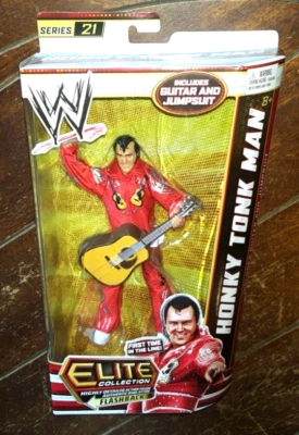 WWE Elite Flashback: HONKY TONK MAN 6.5" Figure w/Guitar & Jumpsuit! Series #21 - Image 1 of 4