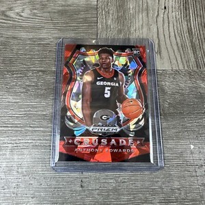 2020 Panini Prizm Draft Picks Georgia Anthony Edwards Red Match Cracked Ice RC