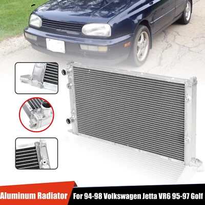 2 Row Aluminum Radiator For 1994-1998 Volkswagen Jetta VR6 95-97 Golf V6 2.8L MT — 第 1/4 张图片