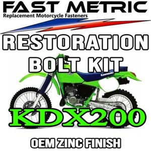 Kit de pernos de restauración Kawasaki KDX 200 1986-1988 en acabado galvanizado | AHORRA $$$ - Imagen 1 de 15
