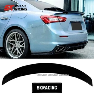 1PCS Glossy Black Rear Trunk Lip Spoiler Wing Kits For 2014-2020 Maserati Ghibli - Picture 1 of 13