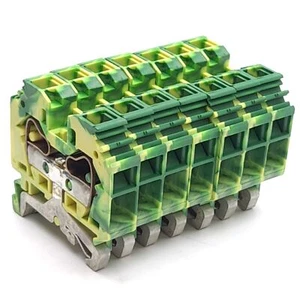 Lot of 7 Wago 284-107 2-Conductor Grounding Terminal Block, Cage Clamp, 1-Level - Picture 1 of 4