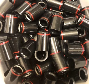 (12) Premium Quality Iron Ferrules Black w/ Red Ring 0.75" - Choose .355 .370 - Picture 1 of 1
