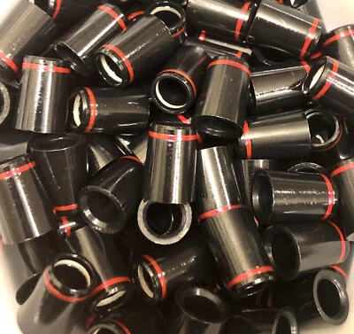 THE GOLF CLUB TRADER (12) Premium Quality Iron Ferrules Black w/ Red Ring 0.75" - Choose .355 .370