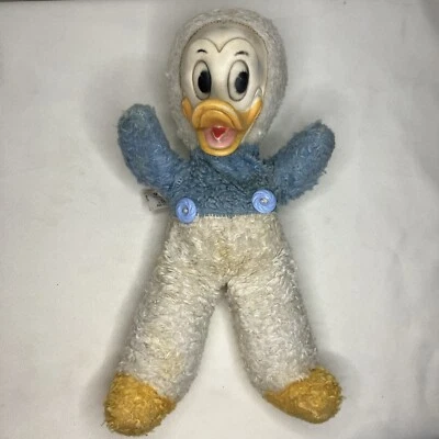 "Juguete de peluche de colección Walt Disney Productions DONALD DUCK cara de goma 12""" Foto 1 de 4