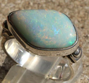 Top Multicolor Opal 5.4 Karat 950er Silberring Größe 18,8 mm - Bild 1 von 12