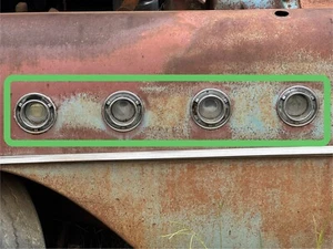 1955 Buick Super Century Roadmaster Left Front Fender Portholes Set of 4 - Picture 1 of 5