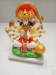 Marble Look Lord Mahavir Hanuman Panch Mukhi - Picture 1 of 9