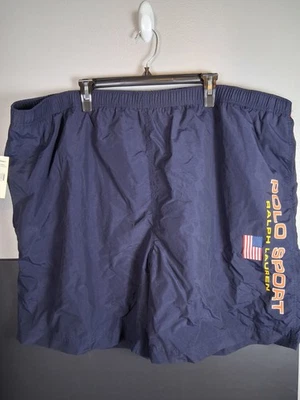 Polo Ralph Lauren Swim Trunks Mens Sz 4X Navy Blue Swimwear Shorts - Image 1 of 4