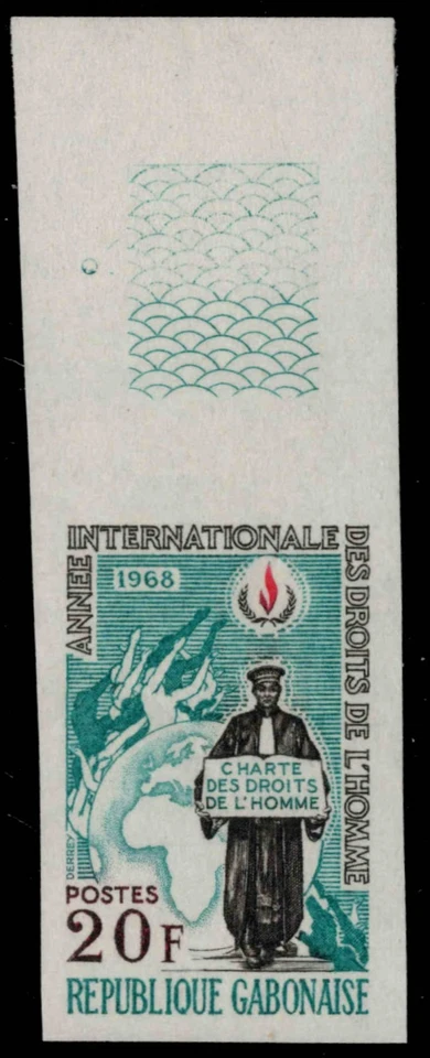 GABON 235i - 国际人权年 "Imperforate" (pc44643) — 第 1/1 张图片