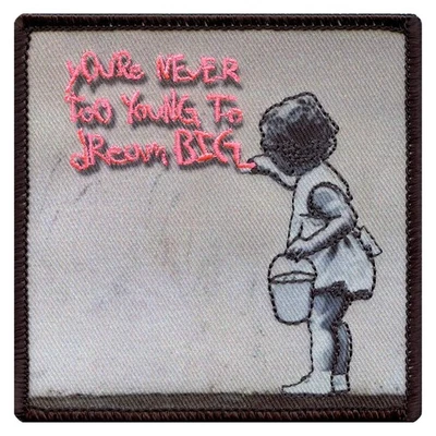 Banksy Dream Big Embroidered Iron On PhotoPatch - Image 1 of 2