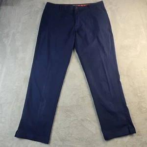 Puma Pants Mens 36X30 Blue Performance Chino Golf Stretch Flat Front Straight - Picture 1 of 8